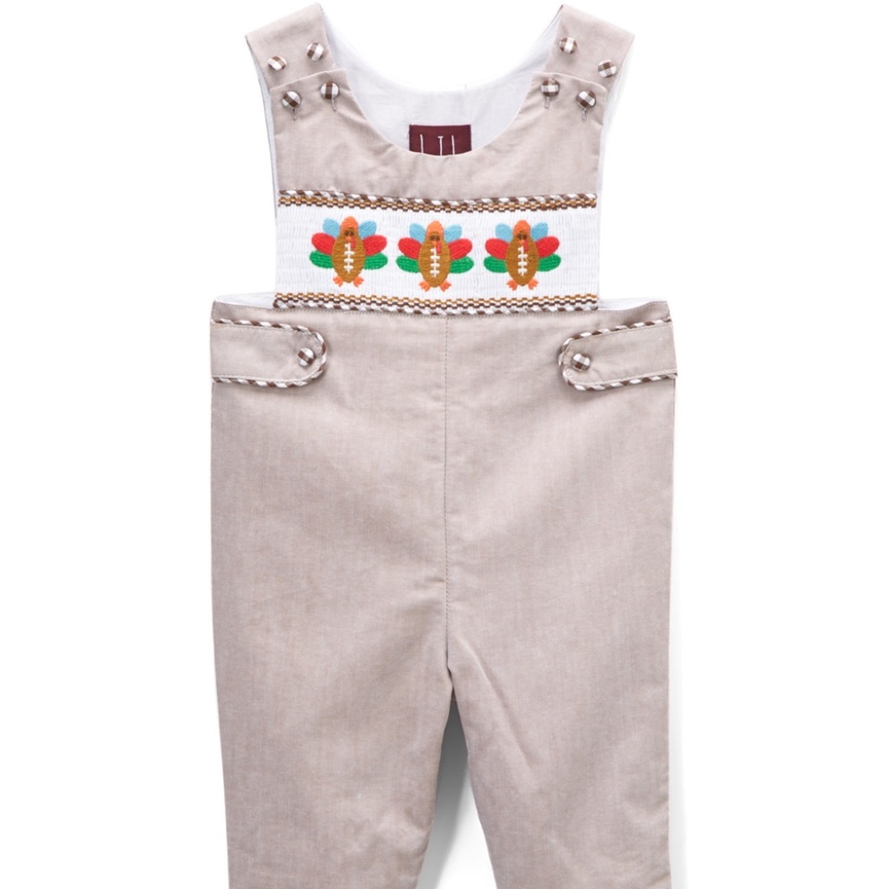 💕✨HOST PICK✨💕Football-Turkeys Smocked Overalls